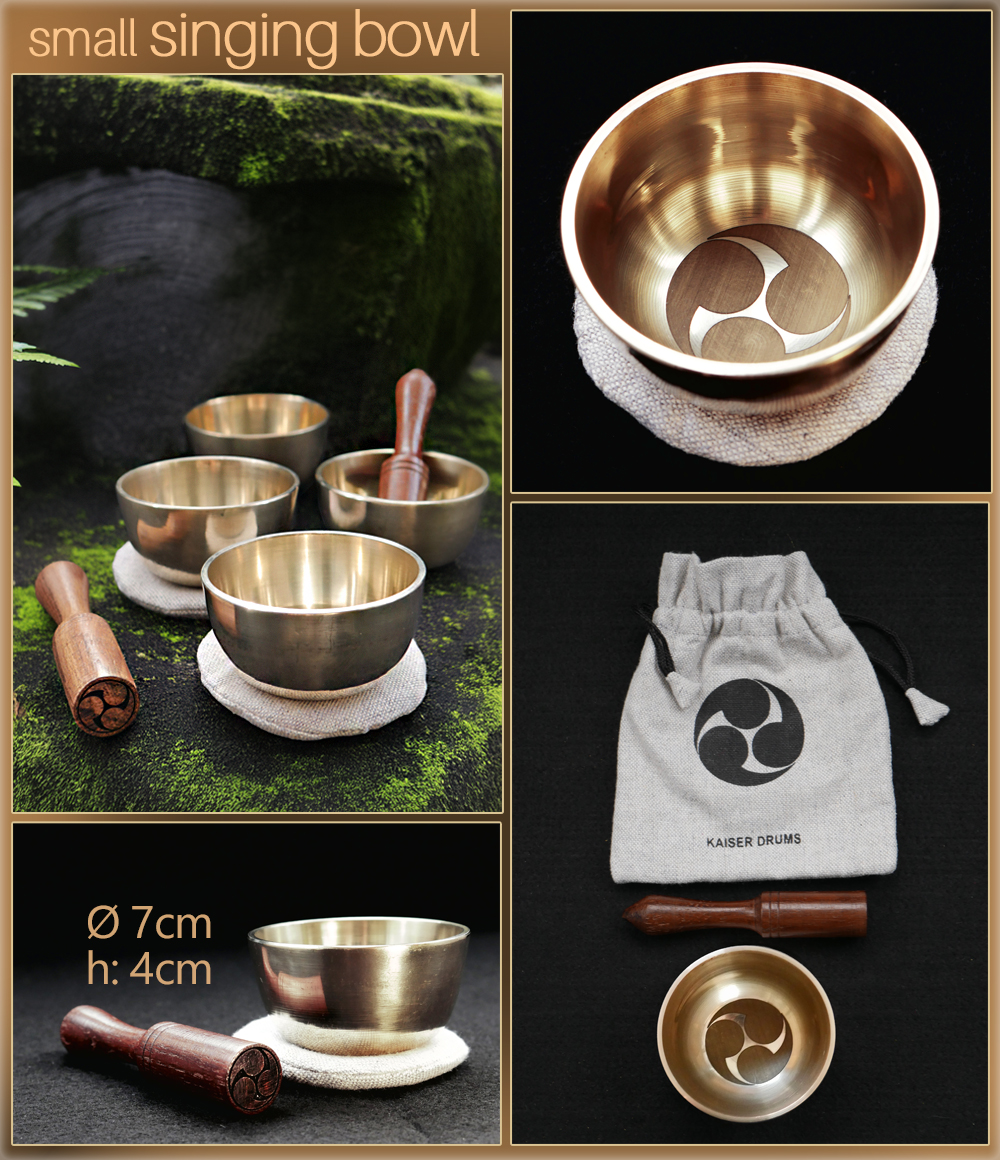 Klangschalen / Singing-bowl set with Mitsudomoe  (29,99 / 25,20 net) 