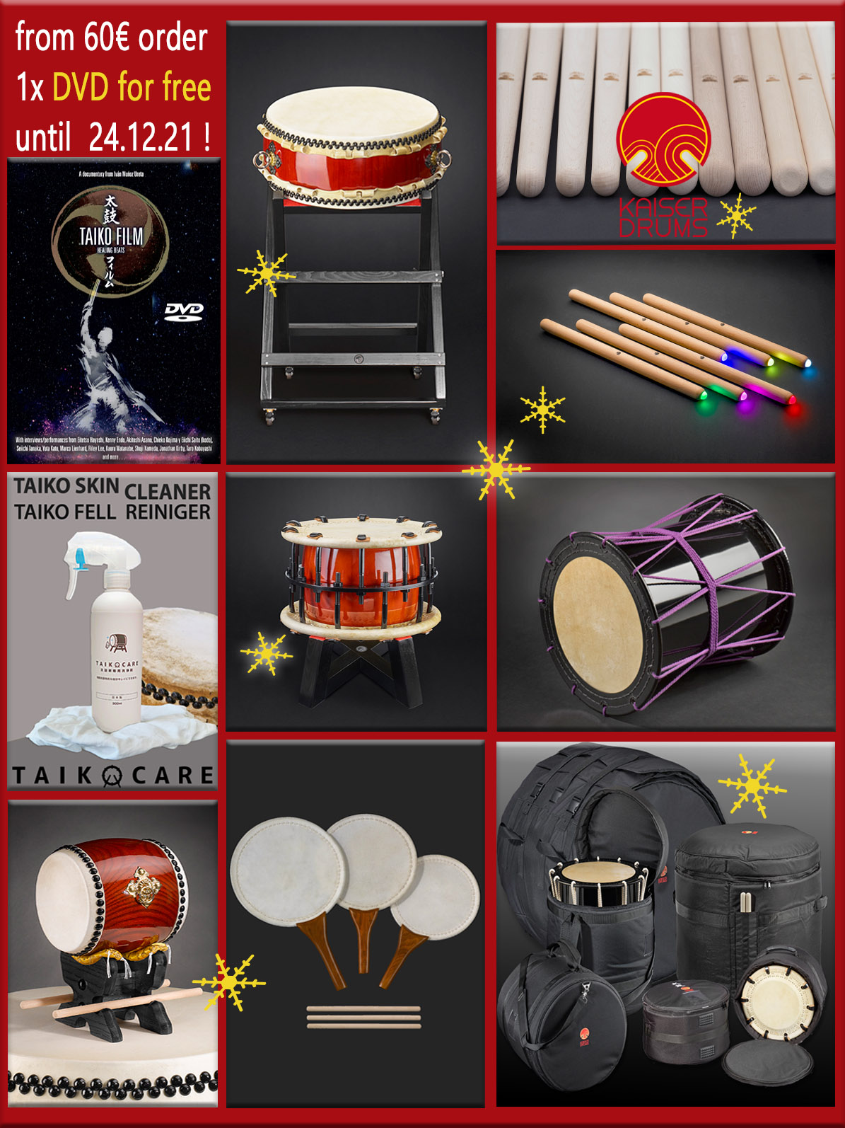 Special Taiko christmas gift / cadeau / regalo / Geschenk at KAISER DRUMS until 24.12.2021