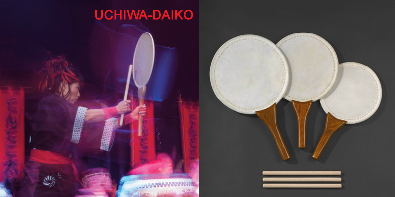 Uchiwa-Daiko (Ø24cm, 27cm, 30cm & 39cm)   90€ / 100€ / 120€ / 190€